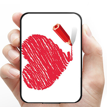 充电宝便携薄迷你可爱大容量创意苹果卡通冲手机移动电源 爱心