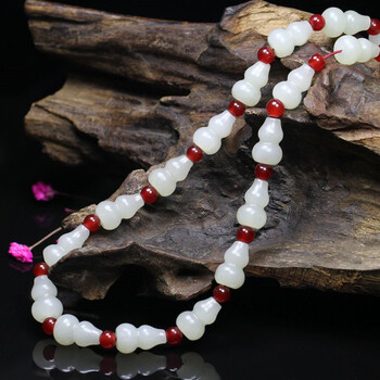 煜博和田玉葫芦手链白玉福禄手串葫芦手链 男女款玉项链