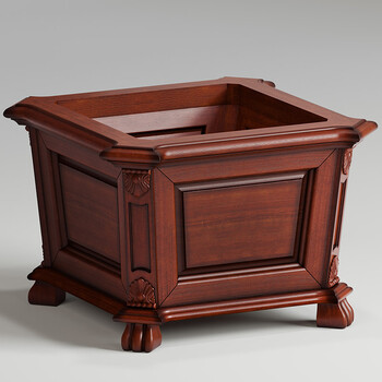 统阅上海实木老板桌澳大利亚瑞格楠木大班台总裁桌办公家具 配套花盆