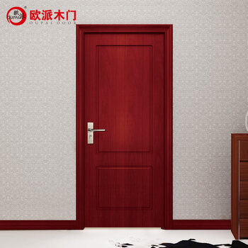 现代简约室内门套装门 实木复合免漆定制木门 opw-003 富贵红