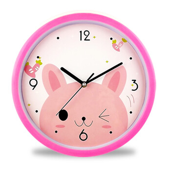 类似爱情 可爱卡通静音挂钟儿童房创意时钟表客厅卧室现代简约康巴丝