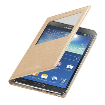 三星 Note3手机套/窗口智能保护套/手机壳 适用于N9006/N9002/N9008 流光金