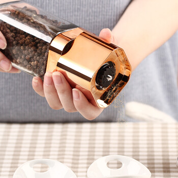 艾美诺(aminno) 玻璃胡椒研磨器黑胡椒花椒胡椒粉研磨器胡椒磨手动