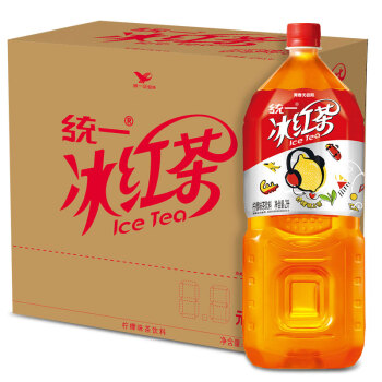 统一 冰红茶（柠檬味红茶饮料） 2L*6瓶 整箱装 新旧包装交替发货