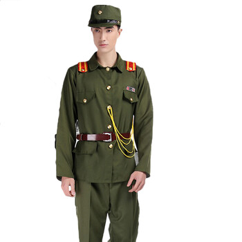 闪雷日本军官服小鬼子服汉奸日本兵演出服儿童军装表演服舞台摄影服