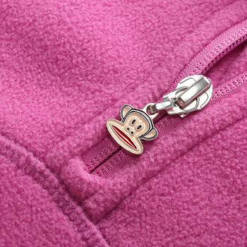paulfrank大嘴猴2015春季新款女式套头绒卫衣外套paulfrank正品 紫红色 XL