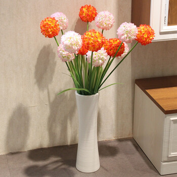 高仿真花绣球花卉2头蒲公英装饰花家居装饰落地花摆设假花绢花 小号