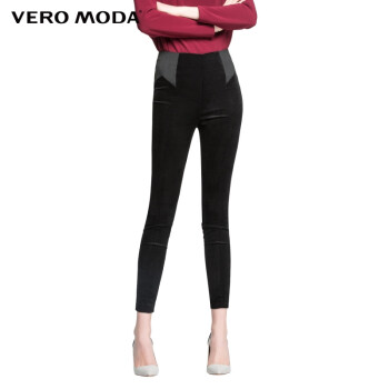 Vero Moda丝绒弹力修身女休闲裤|315126002 010黑 170/72A/L/R
