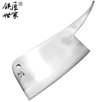 正品铁匠世家 家用厨房切菜刀具 纯手工锻打不锈钢一体斩切两用刀 青龙款
