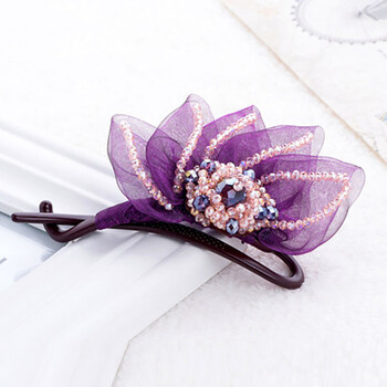 维艺坊蝴蝶结发夹女款纱布顶夹发卡扭扭夹头饰 款式三