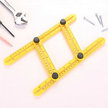 多功能塑料尺子折叠尺子多用途多变换 四边折尺测量工具
