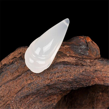 网悦红白玉髓水滴圆吊坠 冰种玉髓吊坠 挂件 圆 水滴 玉坠