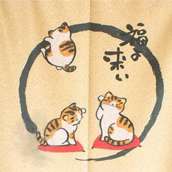 
                                        家的感觉 布艺猫窗帘屏风隔断门帘 送杆                