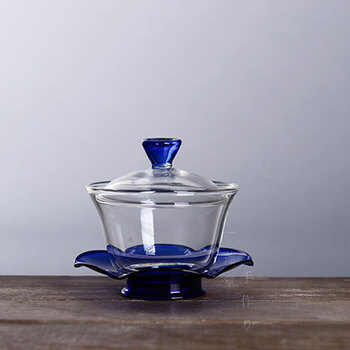 御品堂禾器三才盖碗茶杯手工耐热玻璃盖碗茶碗功夫茶具盖杯泡茶器sn