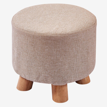 乐高赫曼 凳子 家用实木布艺客厅小板凳沙发凳矮凳脚凳时尚创意换鞋凳 素颜色LG-016