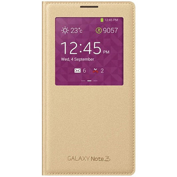 三星 Note3手机套/窗口智能保护套/手机壳 适用于N9006/N9002/N9008 流光金