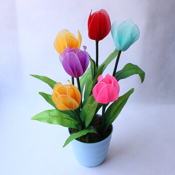 郁金香丝网花丝袜花 diy手工材料包/新手材料包制作材料 丝袜花教程