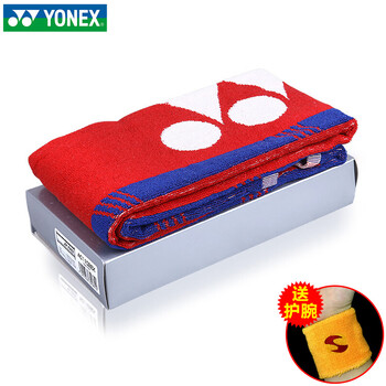 尤尼克斯尤尼克斯运动毛巾男女吸汗速干柔软舒适跑步健身网球羽毛球浴巾 AC1108CR 红黑 40*100cm