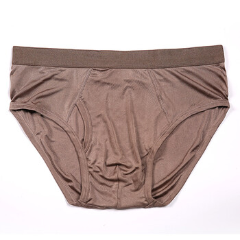 丝煌100桑蚕丝三角裤真丝内裤男士中腰针织短裤头咖啡色1847xxxl