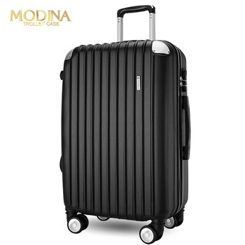摩迪纳 万向轮拉杆箱 行李箱男女 旅行箱 20英寸24英寸 黑色 24英寸
