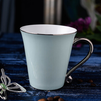 中凰 高档简约骨瓷情侣马克杯 家用陶瓷杯子个性水杯喝水杯子 大容量