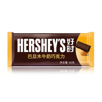 好时 Hershey’s 巴旦木牛奶巧克力排块 休闲零食糖果 办公室零食 分享装 40g