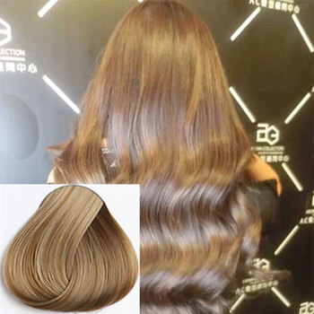 色号植物染发剂闷青色栗棕色蜜茶奶茶自然黑青木亚麻色染发膏 浅金色