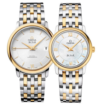 【欧米茄情侣手表】欧米茄(omega)手表 碟飞系列情侣表银盘钢带424.
