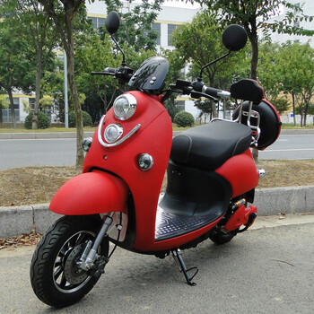 柏潮 电动车新款男女双人60v72v电摩托踏板代步小龟王电瓶车 磨砂红