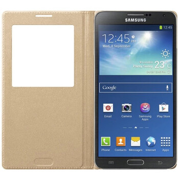 三星 Note3手机套/窗口智能保护套/手机壳 适用于N9006/N9002/N9008 流光金