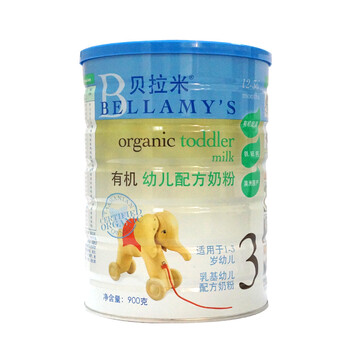 
                                        贝拉米（Bellamy） 预售 有机婴幼儿配方奶粉(1-3岁)3段900g 1罐装                