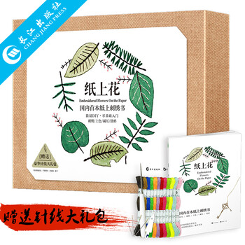 纸上花 一本在纸上刺绣的创意书 纸上花开 DIY 涂色 减压