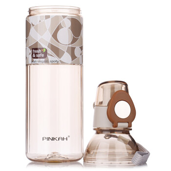 
                                        品家家品运动水壶 PC塑料户外直饮水壶(600ml)大容量随身水杯子PJ-4232 棕色                