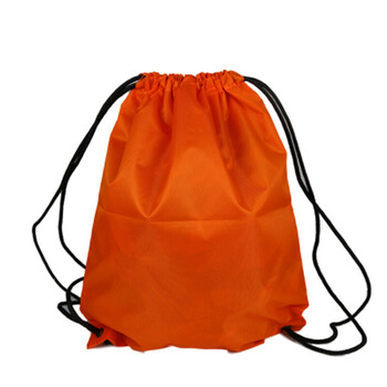 闪雷足球训练包男女篮球袋束口抽绳双肩运动包健身袋 桔红色大号 大号