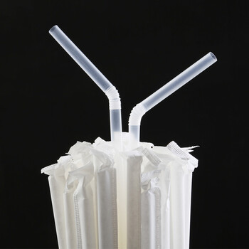 一次性吸管孕产妇塑料可弯安全独立包装果汁奶茶吸管zgt 白色 发圆通