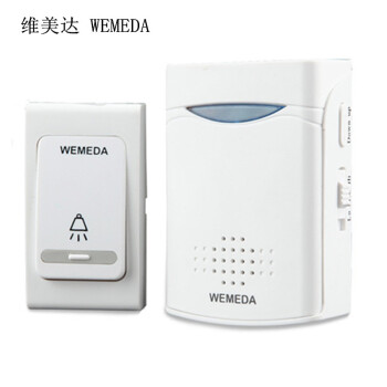 维美达（WEMEDA） 无线门铃 不用电源 直流用电池 遥控电子 家用远距离老人 呼叫器 1接收+1按钮+全套高容量电池