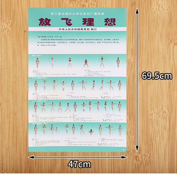 中学生第三套放飞理想舞动青春广播体操图解挂