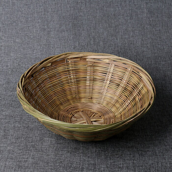 手工编织竹制品青竹条背篓特色小竹筐