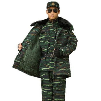 haozhilang 虎斑迷彩大衣 男耐磨防寒军大衣 虎斑迷彩 l(170)