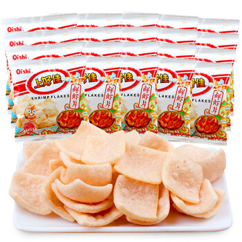 上好佳(oishi)鲜虾片 膨化零食大礼包 6g*20袋