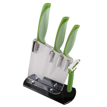 美瓷（MYCERA）陶瓷刀具套装五件套 厨房家用切菜刀 切肉片刀 水果刀(绿色)TQQ03F
