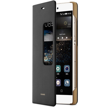 华为（HUAWEI） P8原装带开窗翻盖保护套(黑色）
