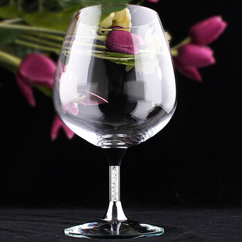 欧式红酒杯 水晶镶钻玻璃酒店家居酒杯 生日节庆礼物wh