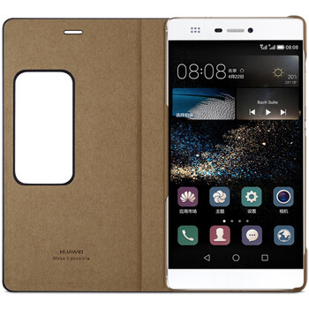 华为（HUAWEI） P8原装带开窗翻盖保护套(黑色）