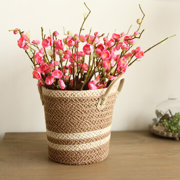 田园饰品客厅摆设人造花仿真花假花绢花 腊梅花2色选 粉色