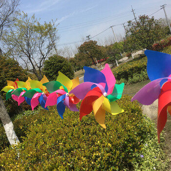 园景区婚庆风车节风车串 串绳风车串串幼儿园景区装饰风车节塑料风车