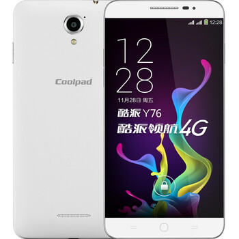 酷派 锋尚Y76 白色 移动联通4G手机