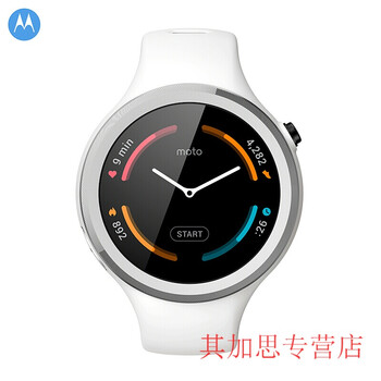 motorola摩托罗拉 新一代moto 360 sport 智能运动手表 冰原白