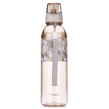 
                                        品家家品运动水壶 PC塑料户外直饮水壶(600ml)大容量随身水杯子PJ-4232 棕色                