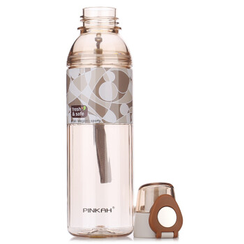 
                                        品家家品运动水壶 PC塑料户外直饮水壶(600ml)大容量随身水杯子PJ-4232 棕色                
